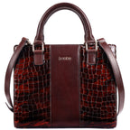 Fabiola Premium Genuine Leather Tote Bag for Women | Dark Brown Luxury Handbag