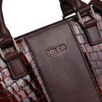 Fabiola Premium Genuine Leather Tote Bag for Women | Dark Brown Luxury Handbag