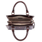 Fabiola Premium Genuine Leather Tote Bag for Women | Dark Brown Luxury Handbag