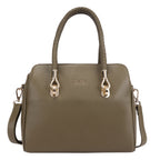 Kyle Premium Genuine Leather Bowling Tote Bag for Women | Olive Leather Handbag