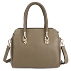Kyle Premium Genuine Leather Bowling Tote Bag for Women | Olive Leather Handbag