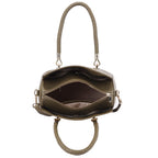 Kyle Premium Genuine Leather Bowling Tote Bag for Women | Olive Leather Handbag