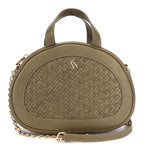 Olive Premium Genuine Leather Crossbody Sling Bag for Women | Suede & Cow Leather Handbag