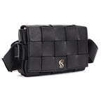 Coppice Premium Genuine Leather Crossbody Bag for Women | Black Vintage Leather Handbag