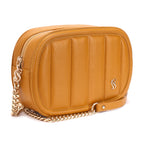 Keats Premium Genuine Leather Crossbody Sling Bag for Women | Mustard Cow Leather Handbag