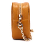 Keats Premium Genuine Leather Crossbody Sling Bag for Women | Mustard Cow Leather Handbag