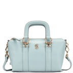 Ziva Premium Genuine Leather Tote Bag for Women | Blue Haze Luxury Handbag