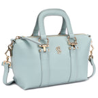 Ziva Premium Genuine Leather Tote Bag for Women | Blue Haze Luxury Handbag