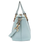 Ziva Premium Genuine Leather Tote Bag for Women | Blue Haze Luxury Handbag