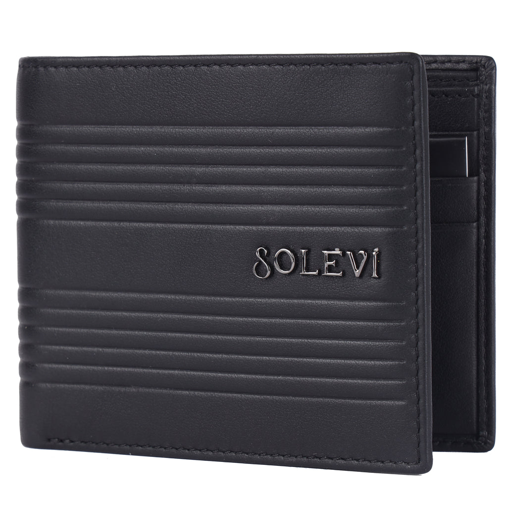 Eli Genuine Leather Wallet for Men – Premium Black Card Holder Wallet