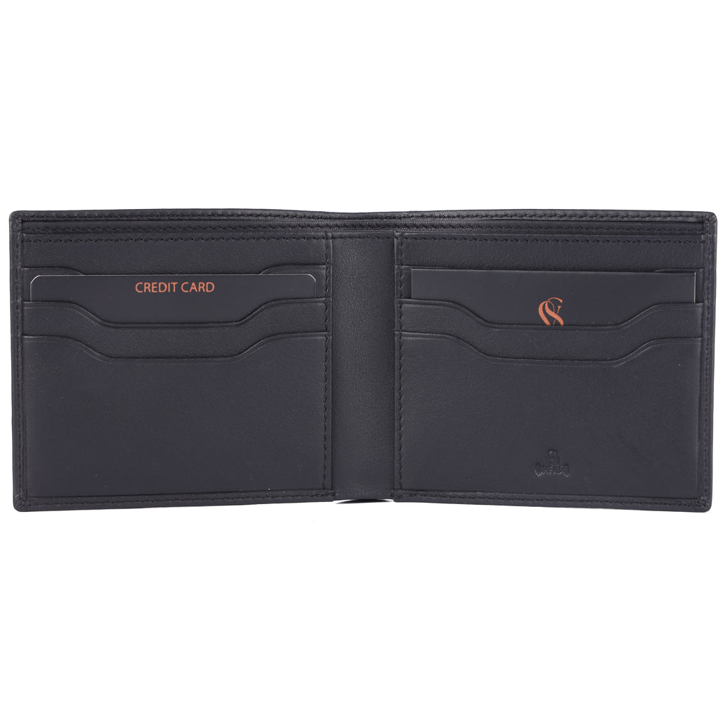 Eli Genuine Leather Wallet for Men – Premium Black Card Holder Wallet