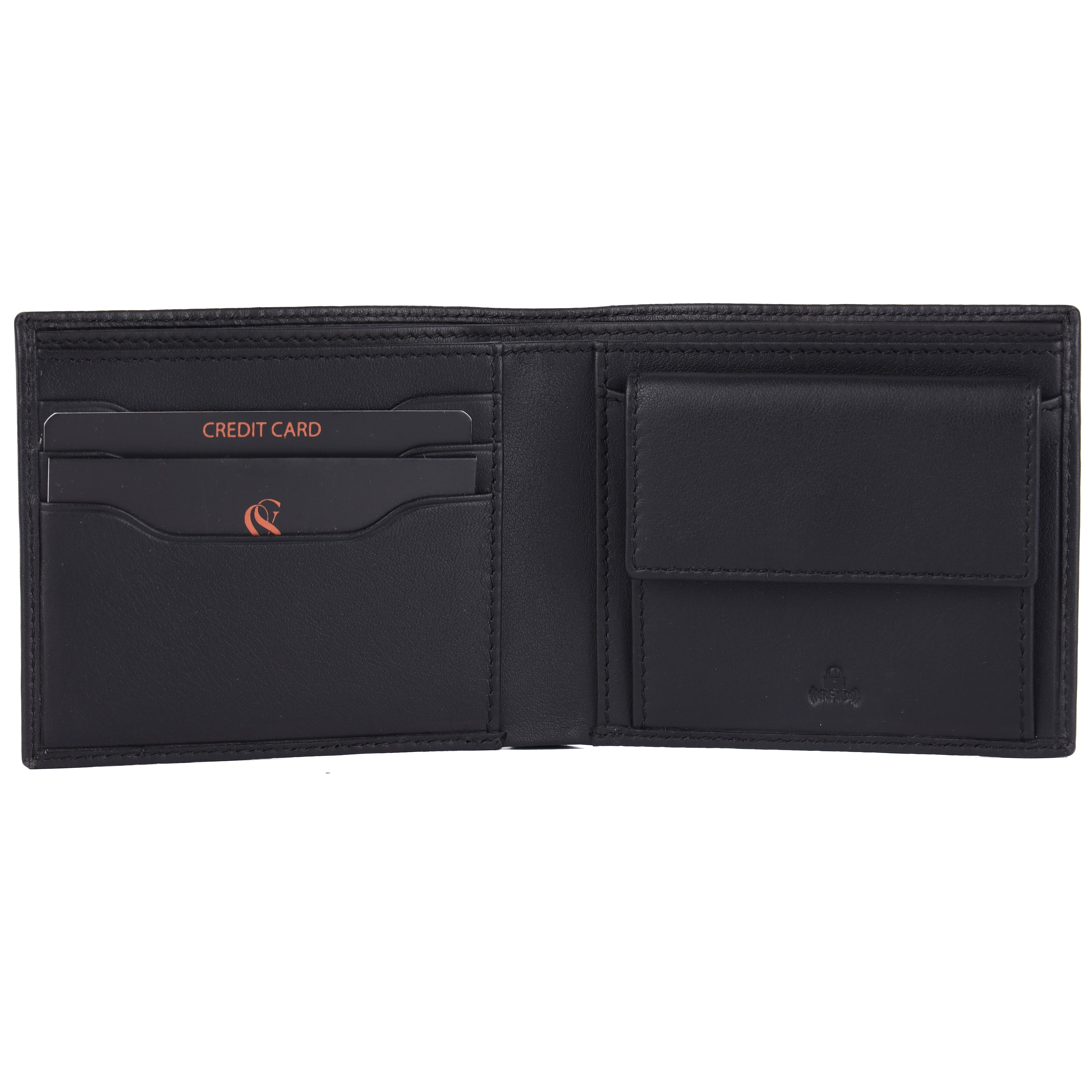 Raphael Genuine Leather Coin Pocket Wallet for Men – Premium Black Wallet
