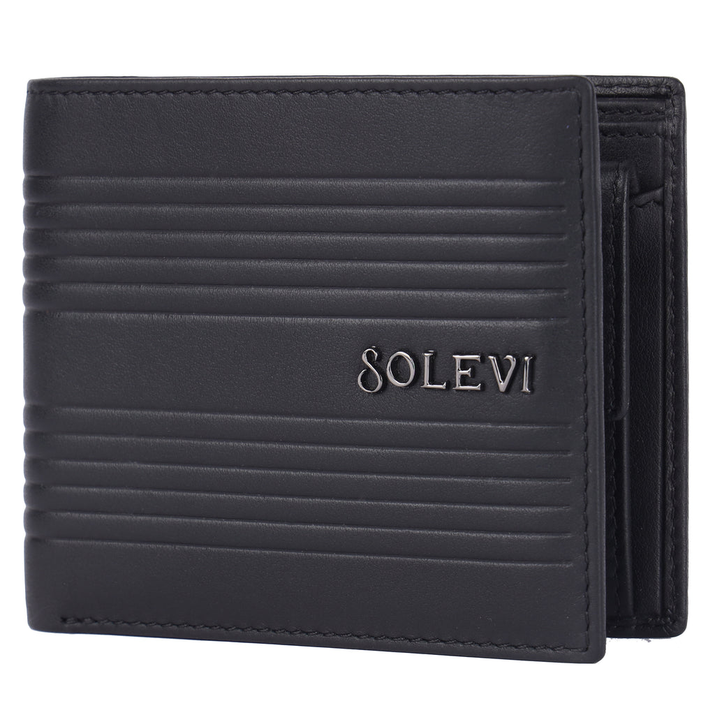 ElI Genuine Leather Coin Pocket Wallet for Men – Premium Black Wallet