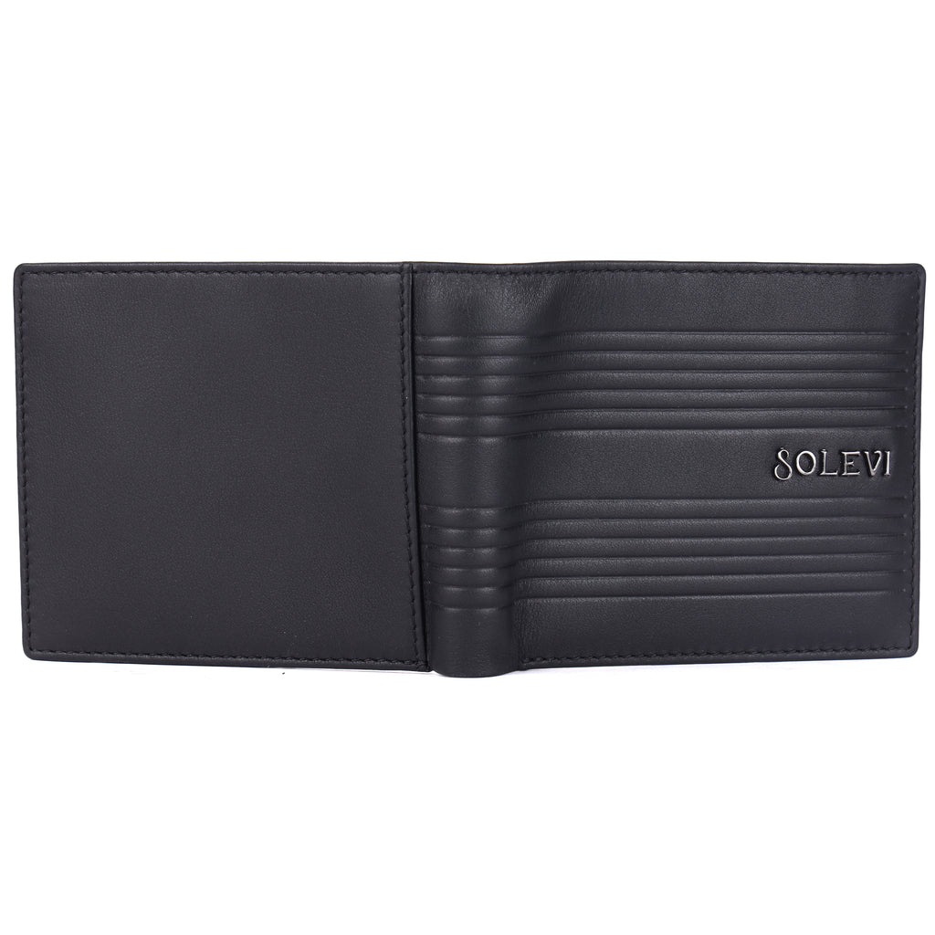 ElI Genuine Leather Coin Pocket Wallet for Men – Premium Black Wallet