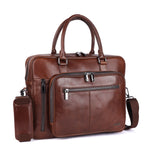 Gavino Premium Leather Briefcase Bag for Men – Tan