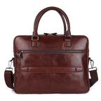 Gavino Premium Leather Briefcase Bag for Men – Tan