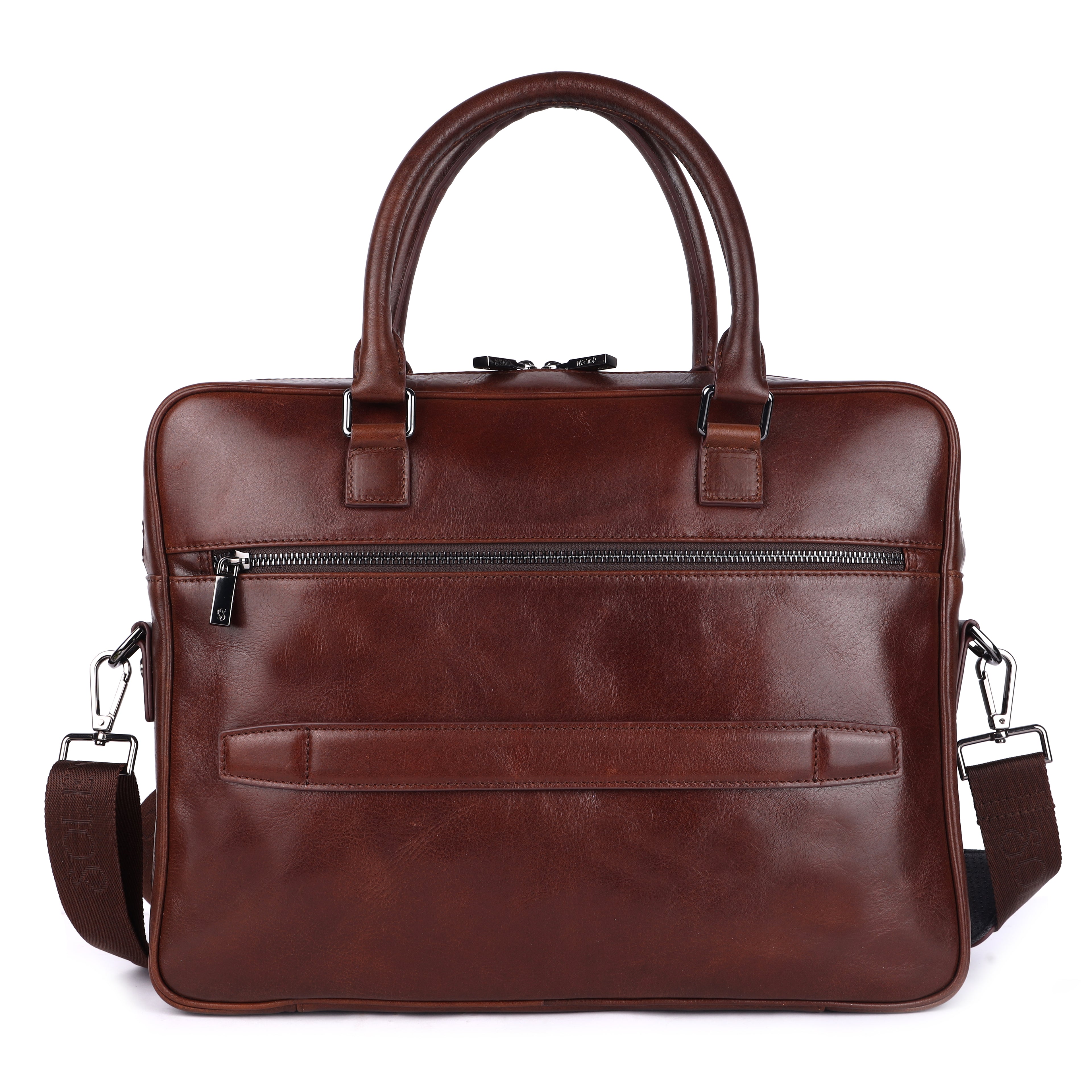 Gavino Premium Leather Briefcase Bag for Men – Tan