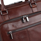 Gavino Premium Leather Briefcase Bag for Men – Tan