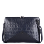 Elio Premium Leather Laptop Bag for Men – Navy