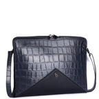 Elio Premium Leather Laptop Bag for Men – Navy