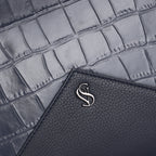 Elio Premium Leather Laptop Bag for Men – Navy