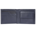 Mees Full-Grain Leather Men's Coin Pocket Wallet – Navy Lithograph