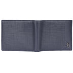 Mees Full-Grain Leather Men's Coin Pocket Wallet – Navy Lithograph