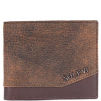 Finn Premium Genuine Leather Bi-Fold Wallet for Men with Coin Pocket - Brown