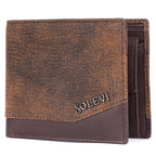Finn Premium Genuine Leather Bi-Fold Wallet for Men with Coin Pocket - Brown