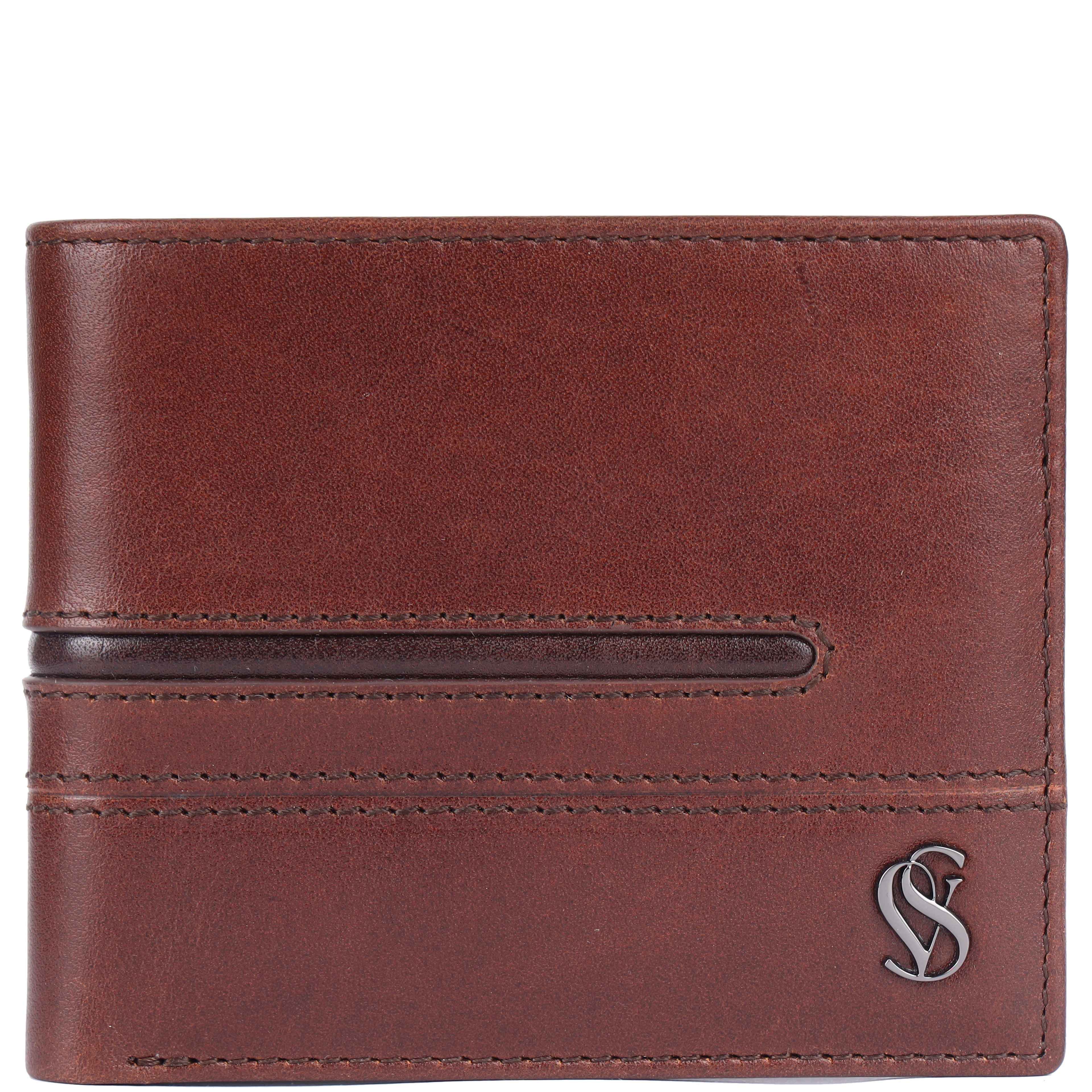Liam Premium Genuine Leather Coin Pocket Wallet for Men | Brown & Tan