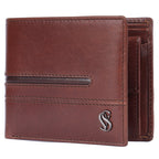 Liam Premium Genuine Leather Coin Pocket Wallet for Men | Brown & Tan