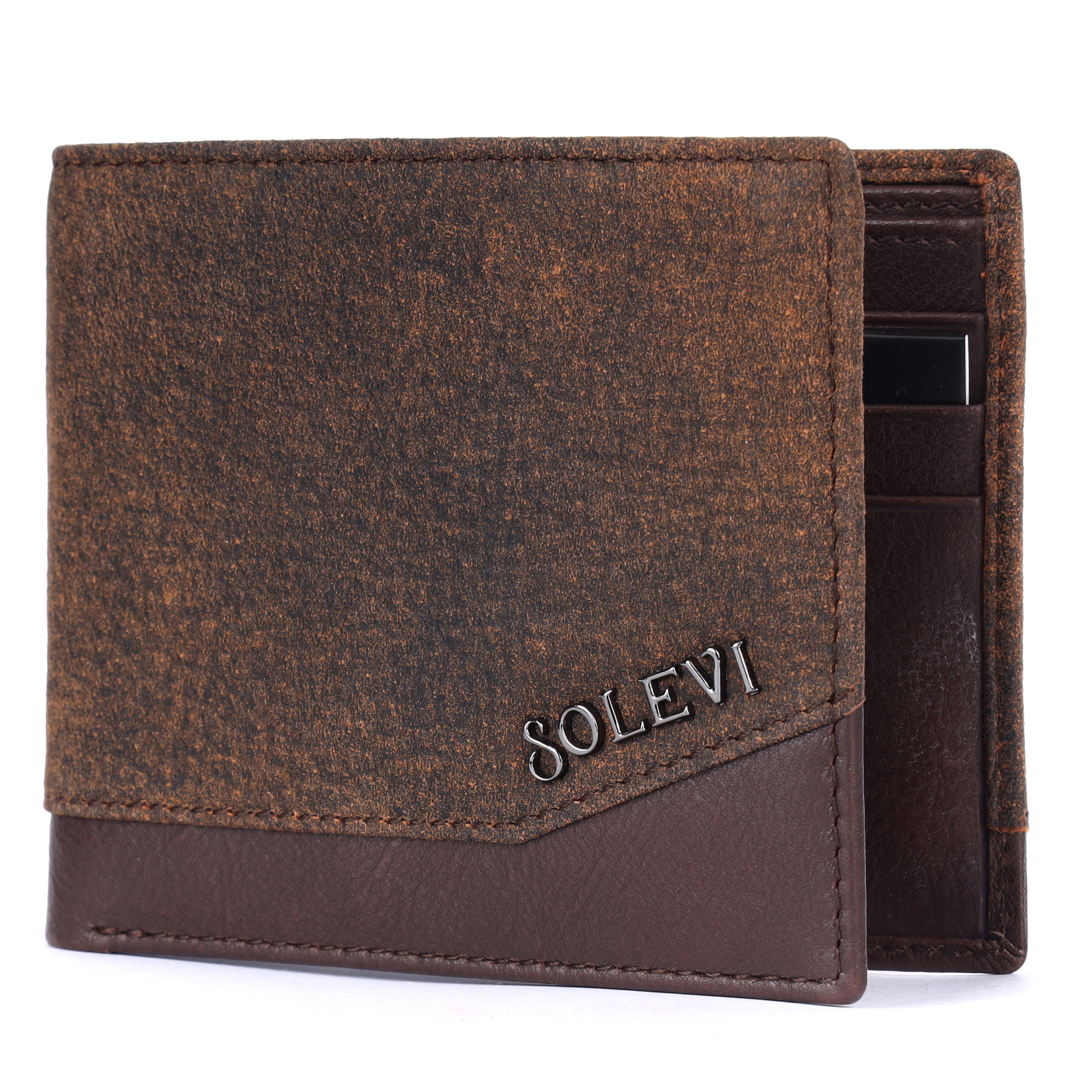 Finn Premium Genuine Leather Bi-Fold Wallet for Men - Brown