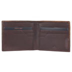 Finn Premium Genuine Leather Bi-Fold Wallet for Men - Brown