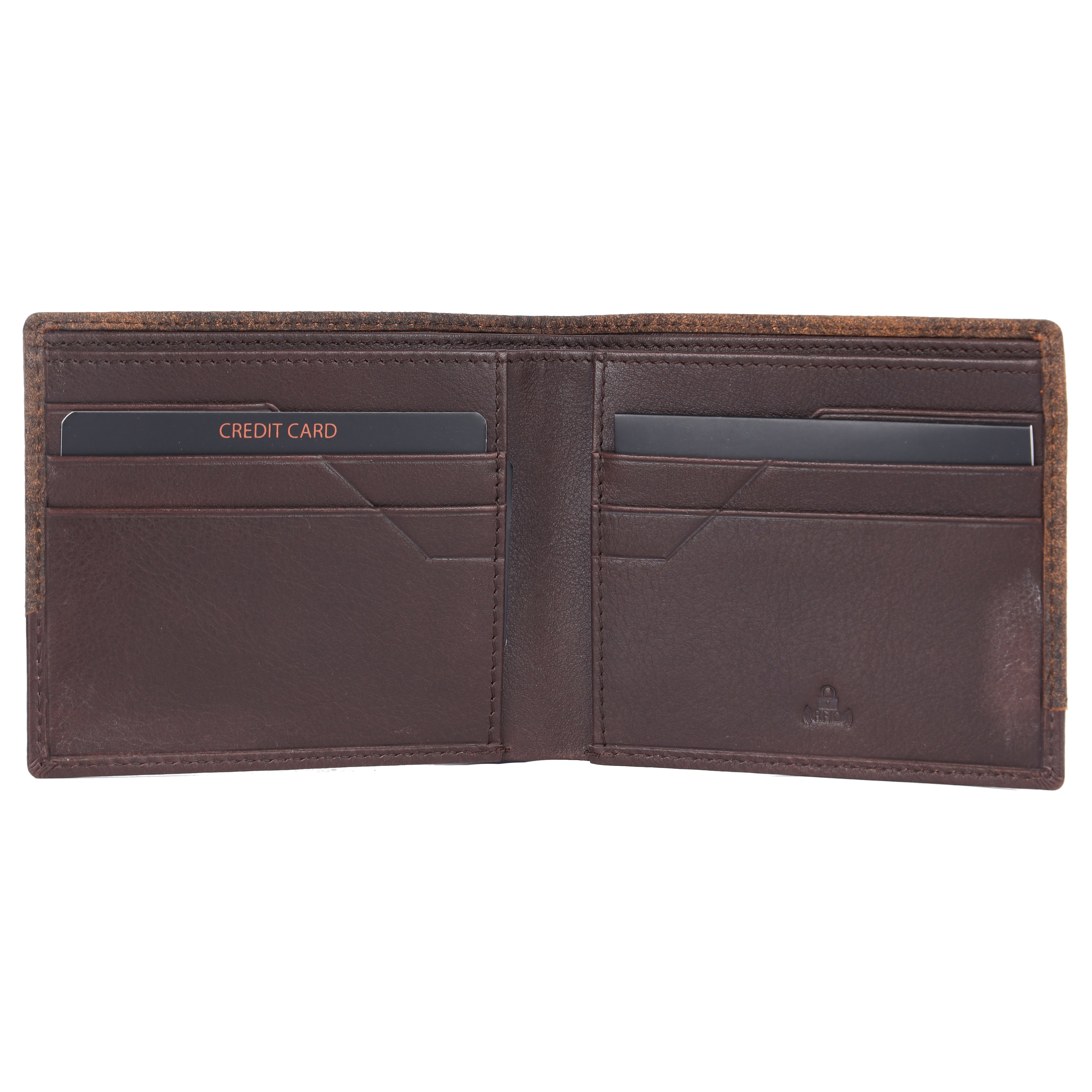 Finn Premium Genuine Leather Bi-Fold Wallet for Men - Brown