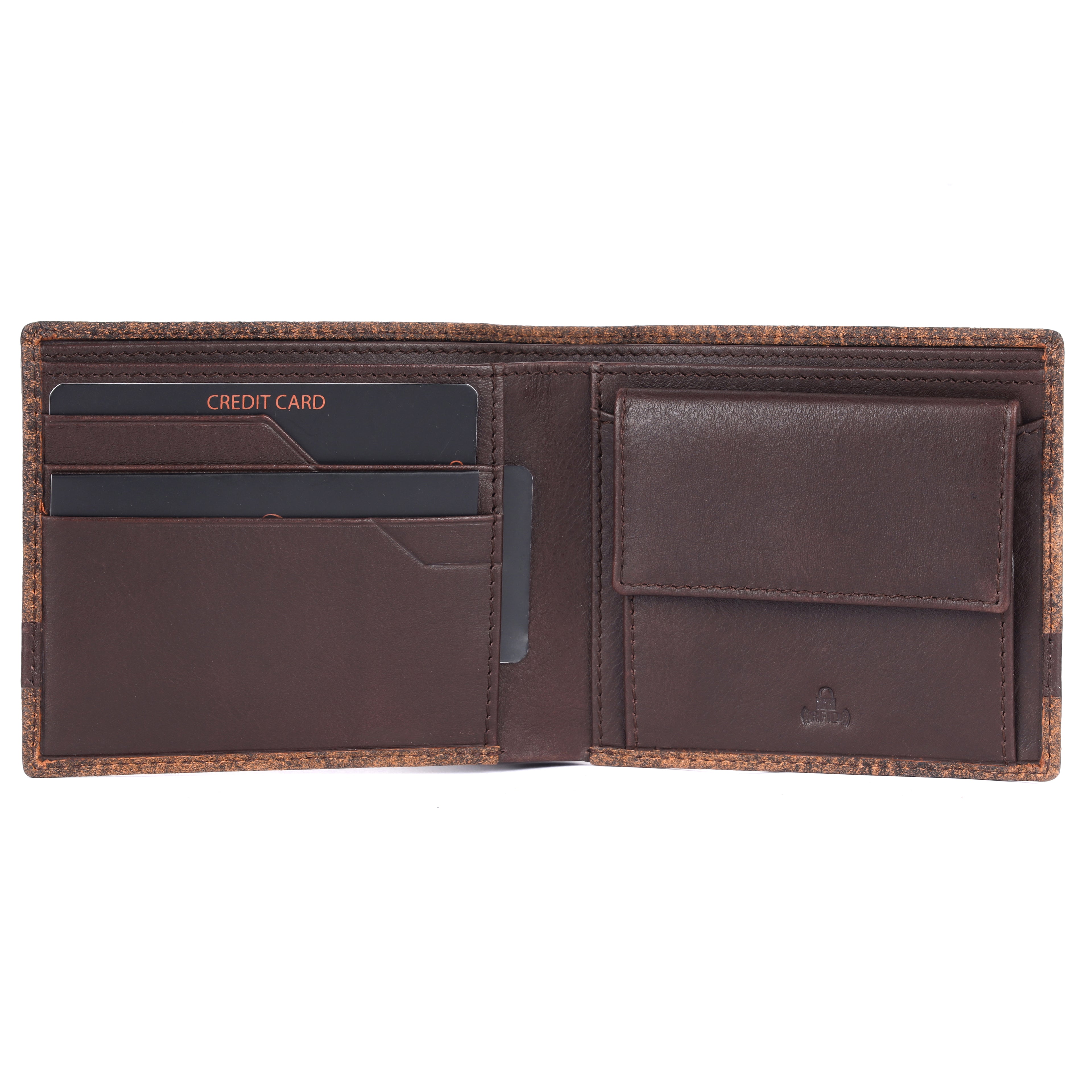 Limburg Genuine Leather Bi-Fold Wallet for Men with Coin Pocket | Brown Leather Wallet