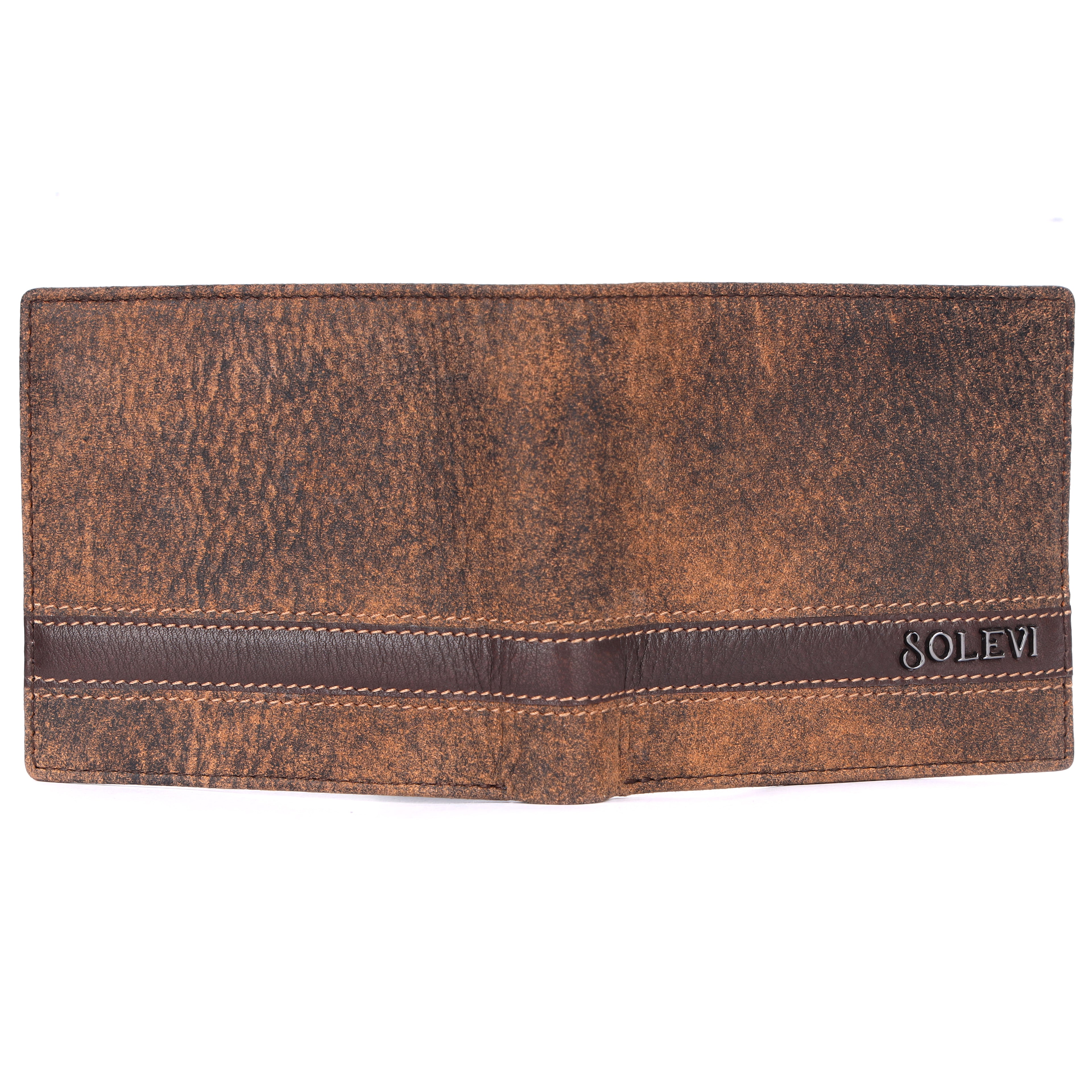 Limburg Genuine Leather Bi-Fold Wallet for Men with Coin Pocket | Brown Leather Wallet