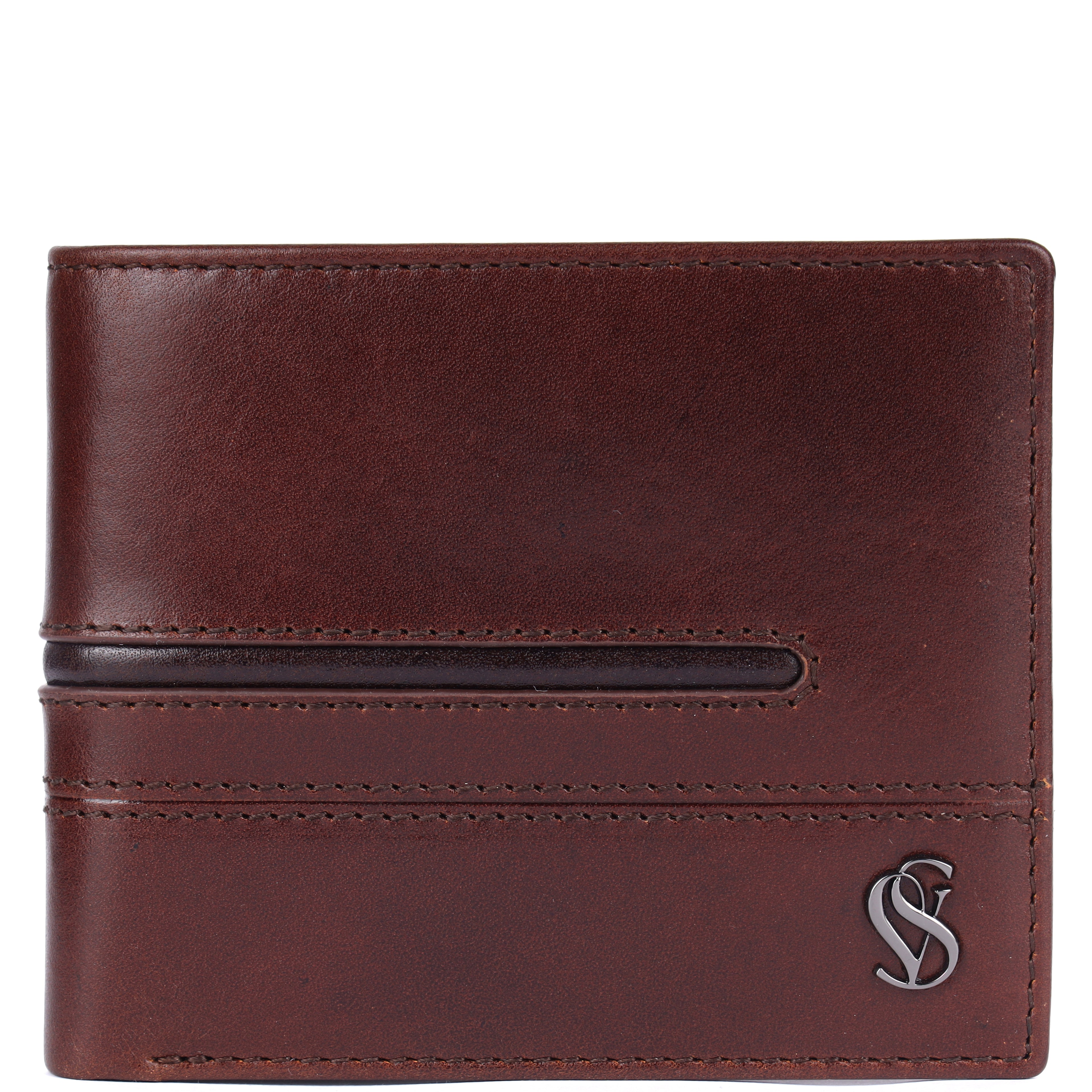 Liam Full-Grain Nappa Leather Men's Wallet – Both Side Card Case | High Black