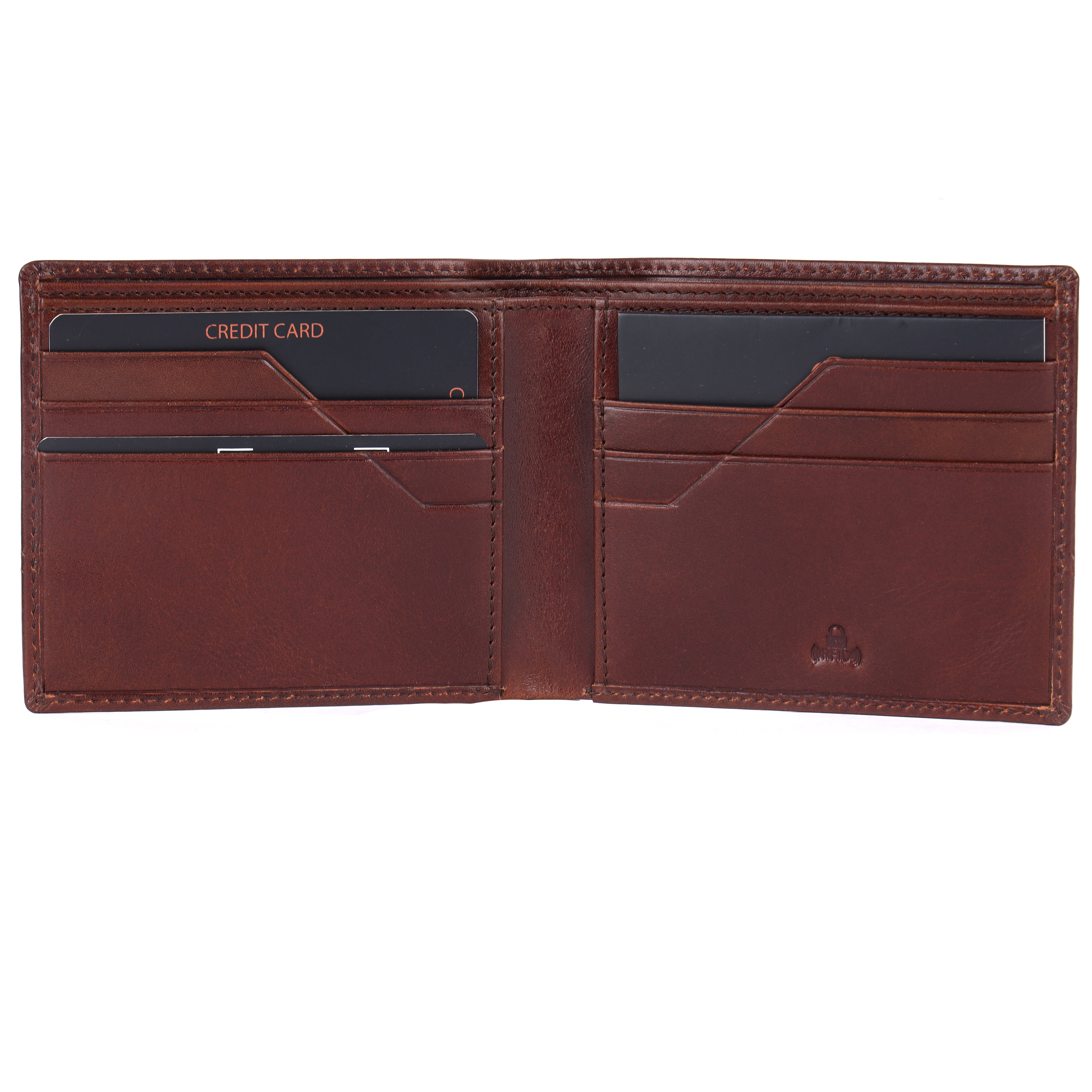 Liam Full-Grain Nappa Leather Men's Wallet – Both Side Card Case | High Black