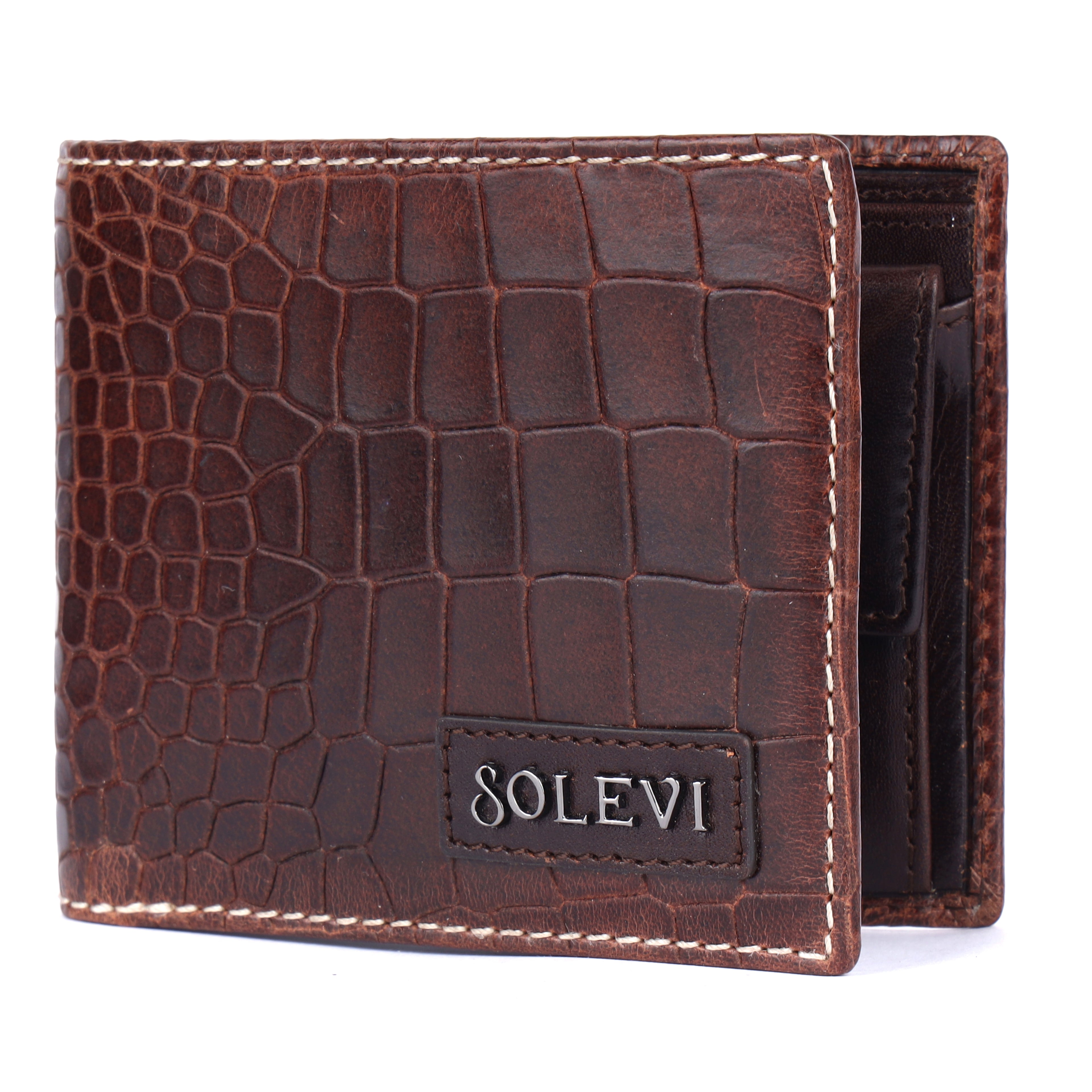 Brabant Premium Genuine Leather Coin Pocket Wallet for Men | Brown