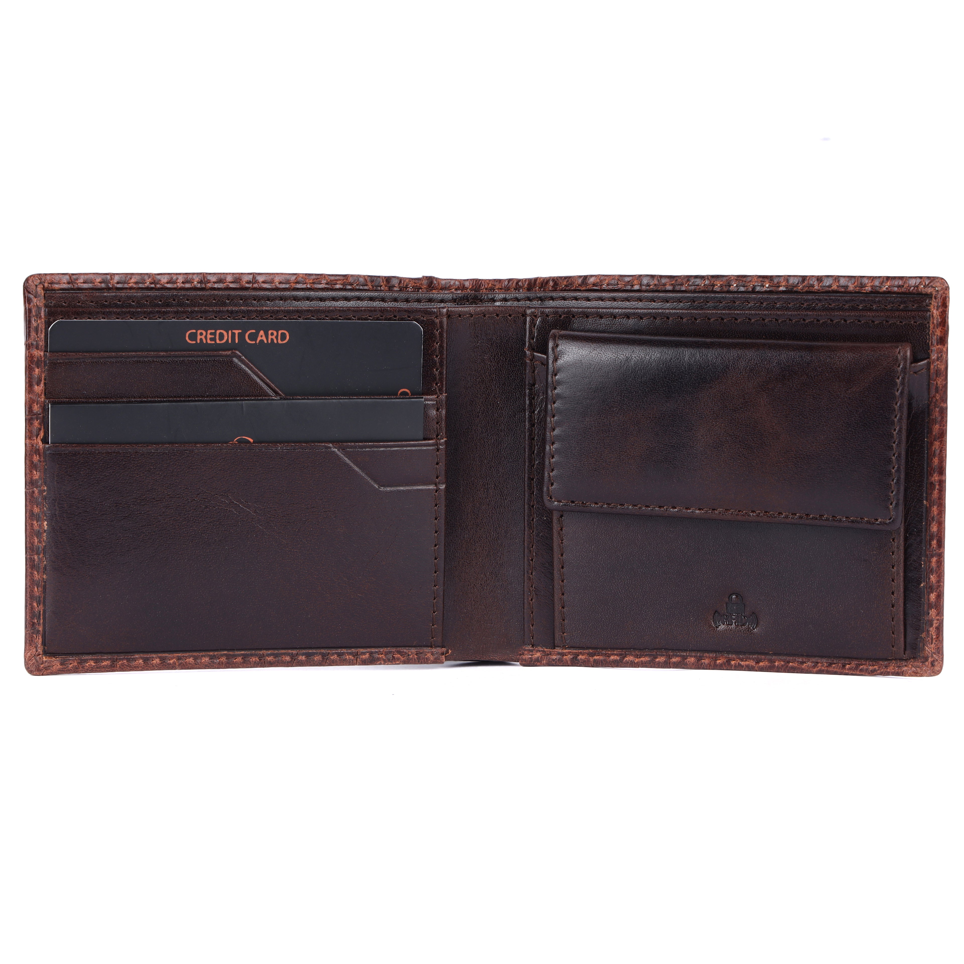 Brabant Premium Genuine Leather Coin Pocket Wallet for Men | Brown