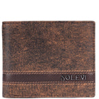 Limburg Slim Genuine Leather Bi-Fold Wallet for Men with Dual Side Card Slots | Brown Leather Wallet
