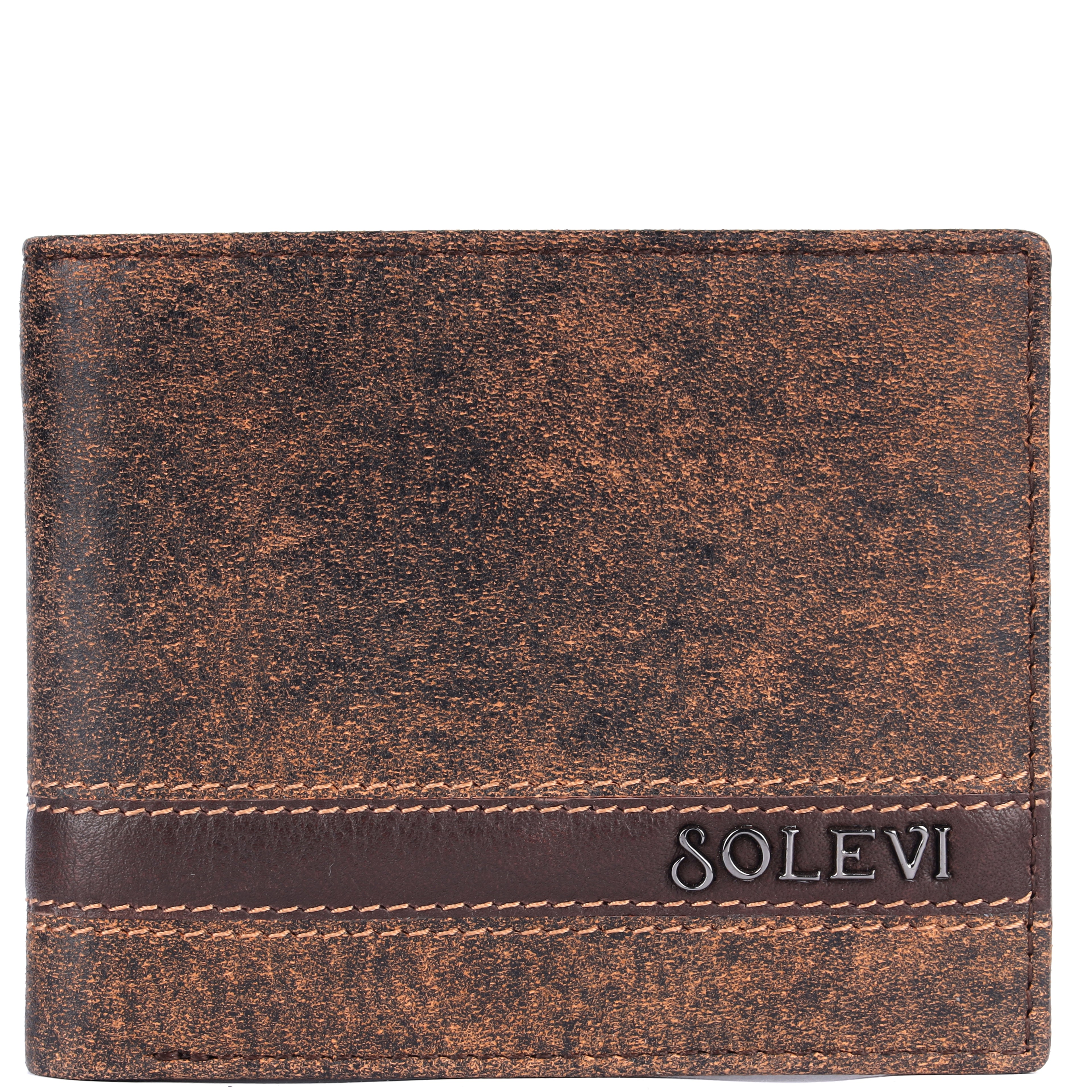Limburg Slim Genuine Leather Bi-Fold Wallet for Men with Dual Side Card Slots | Brown Leather Wallet