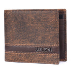 Limburg Slim Genuine Leather Bi-Fold Wallet for Men with Dual Side Card Slots | Brown Leather Wallet