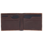Limburg Slim Genuine Leather Bi-Fold Wallet for Men with Dual Side Card Slots | Brown Leather Wallet
