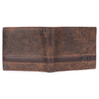Limburg Slim Genuine Leather Bi-Fold Wallet for Men with Dual Side Card Slots | Brown Leather Wallet