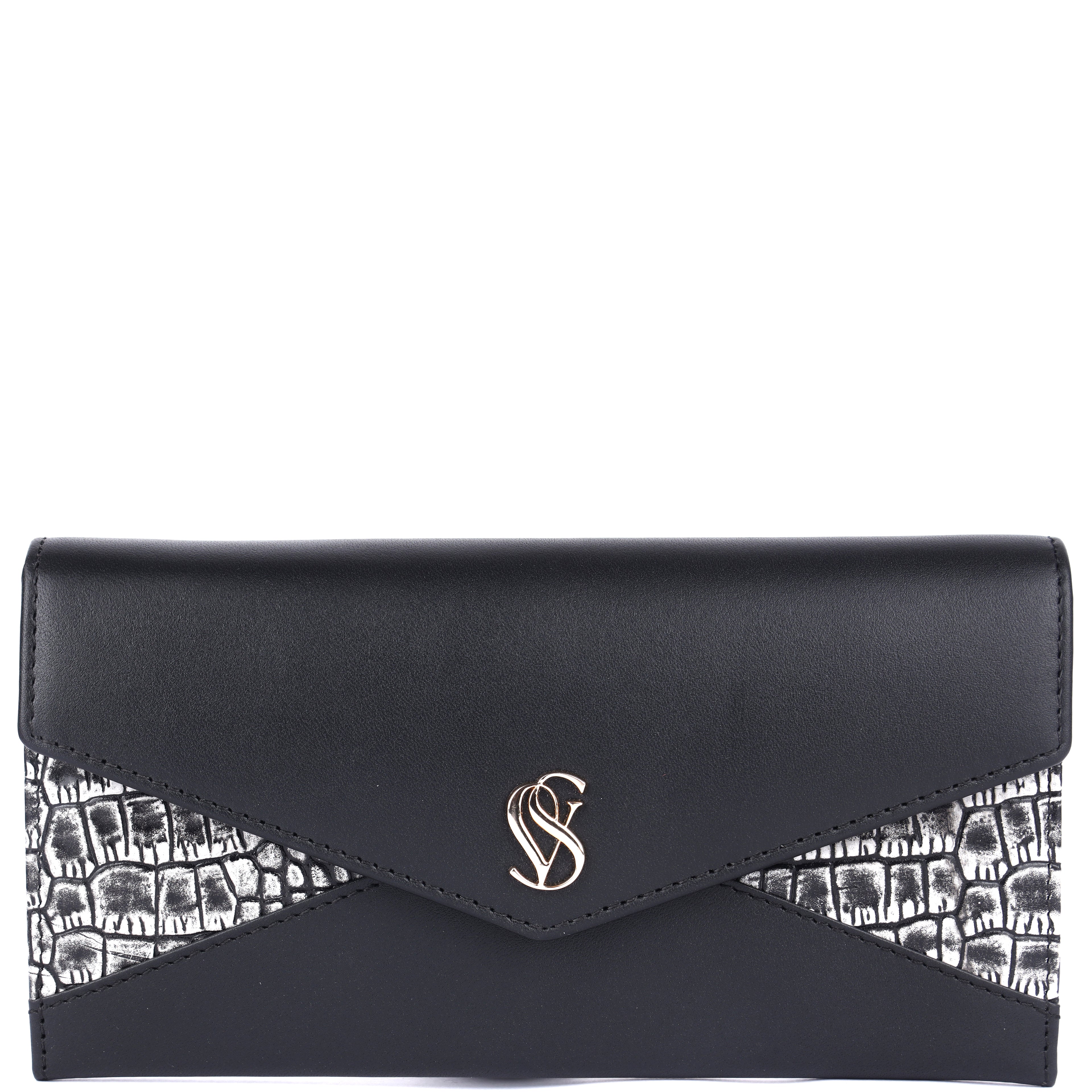 Tilburg Genuine Leather Long Wallet for Women | Black Luxury Wallet