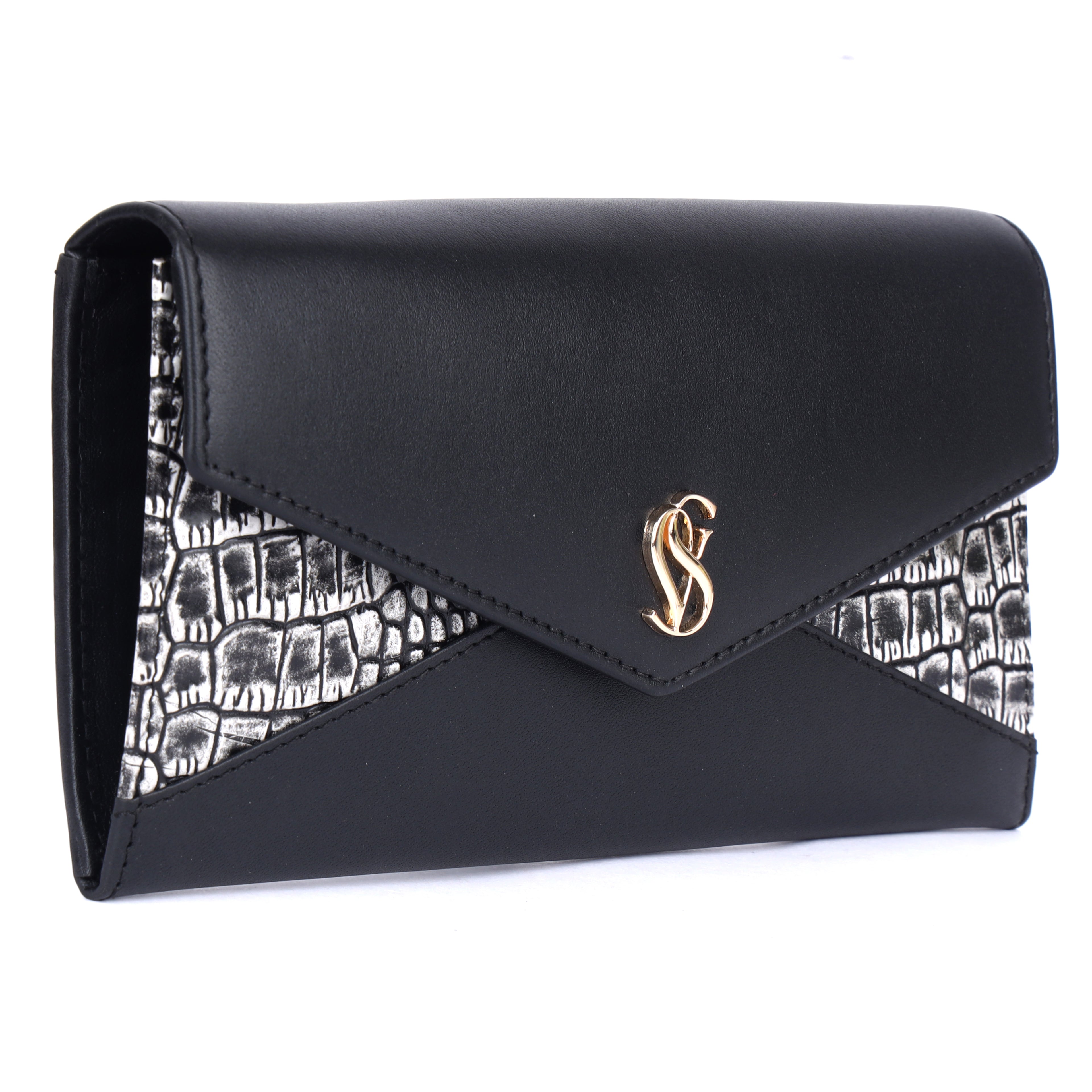 Tilburg Genuine Leather Long Wallet for Women | Black Luxury Wallet