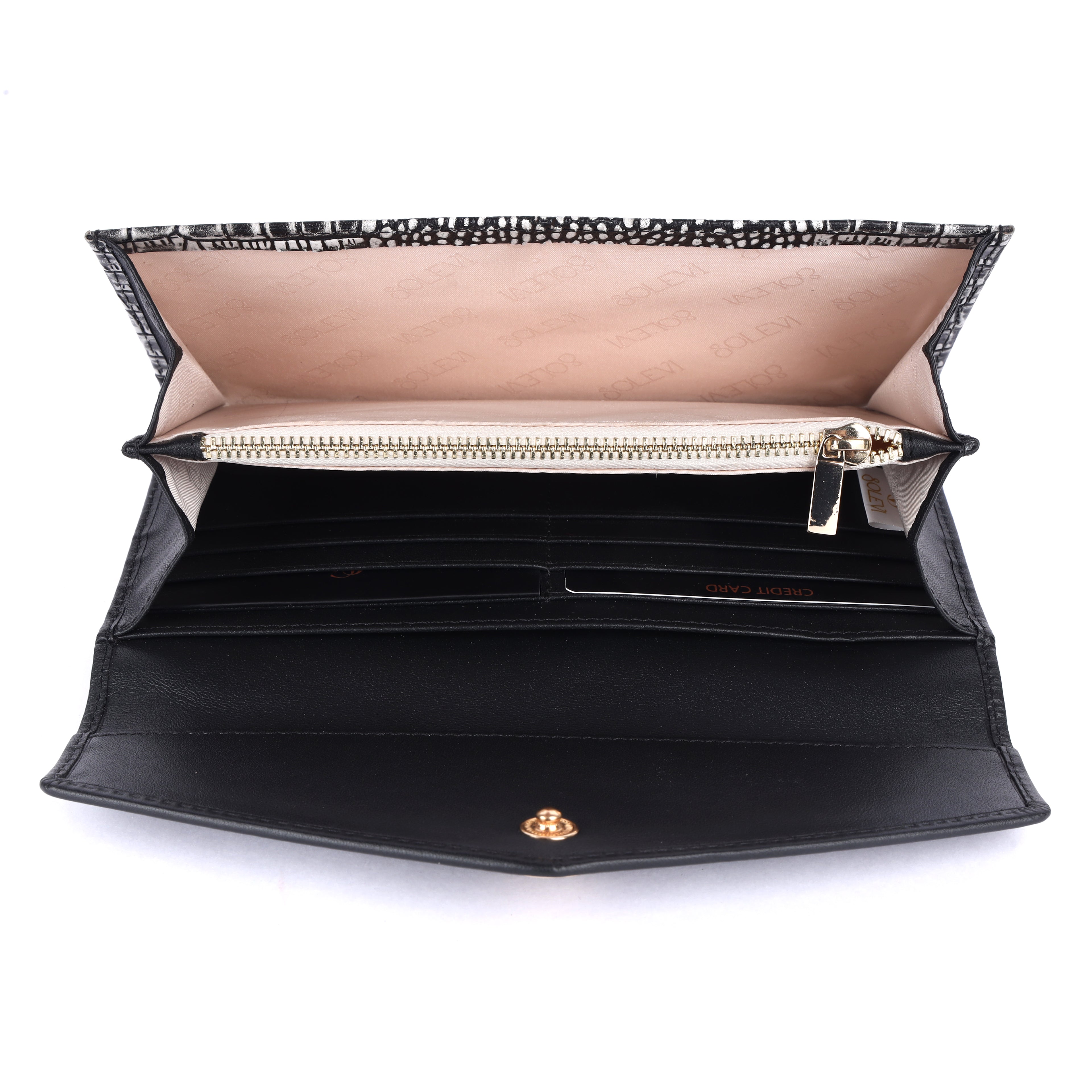 Tilburg Genuine Leather Long Wallet for Women | Black Luxury Wallet