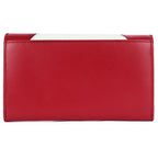 Rhenen Genuine Leather Flap Wallet for Women | Off White & Maroon