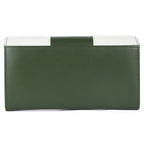 Vianen Luxury Genuine Leather Wallet for Women | Off White & Olive Purse